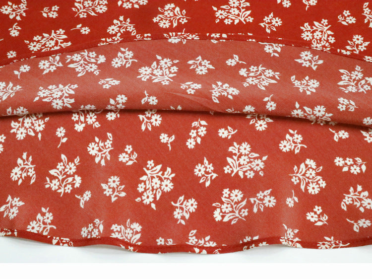 Scarlet Bloom Silk Dress